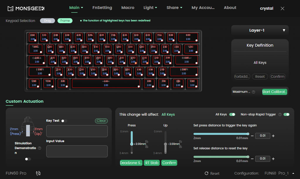 60% Magnetic Switch Gaming Keyboard with Rapid Trigger & 8K ARGB