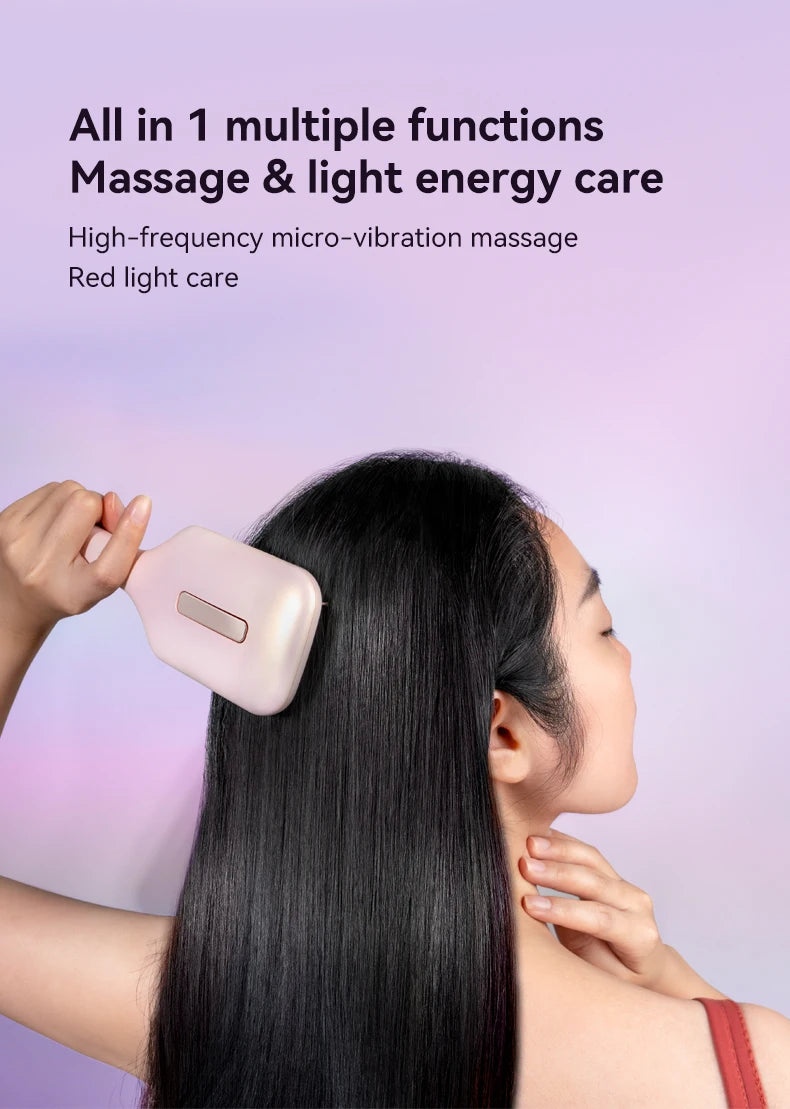 2025 New Vibration Scalp Massage Red Light Guide Comb Hair Growth Care