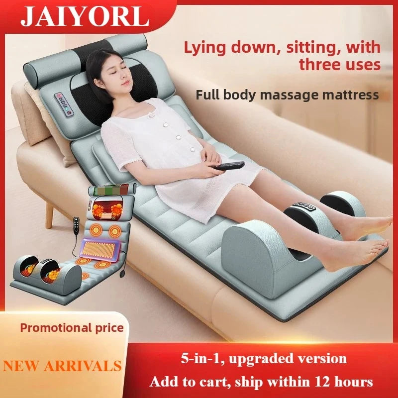 Electric Full Body Massage Mattress – Heating, Airbag & Vibration Massage Cushion
