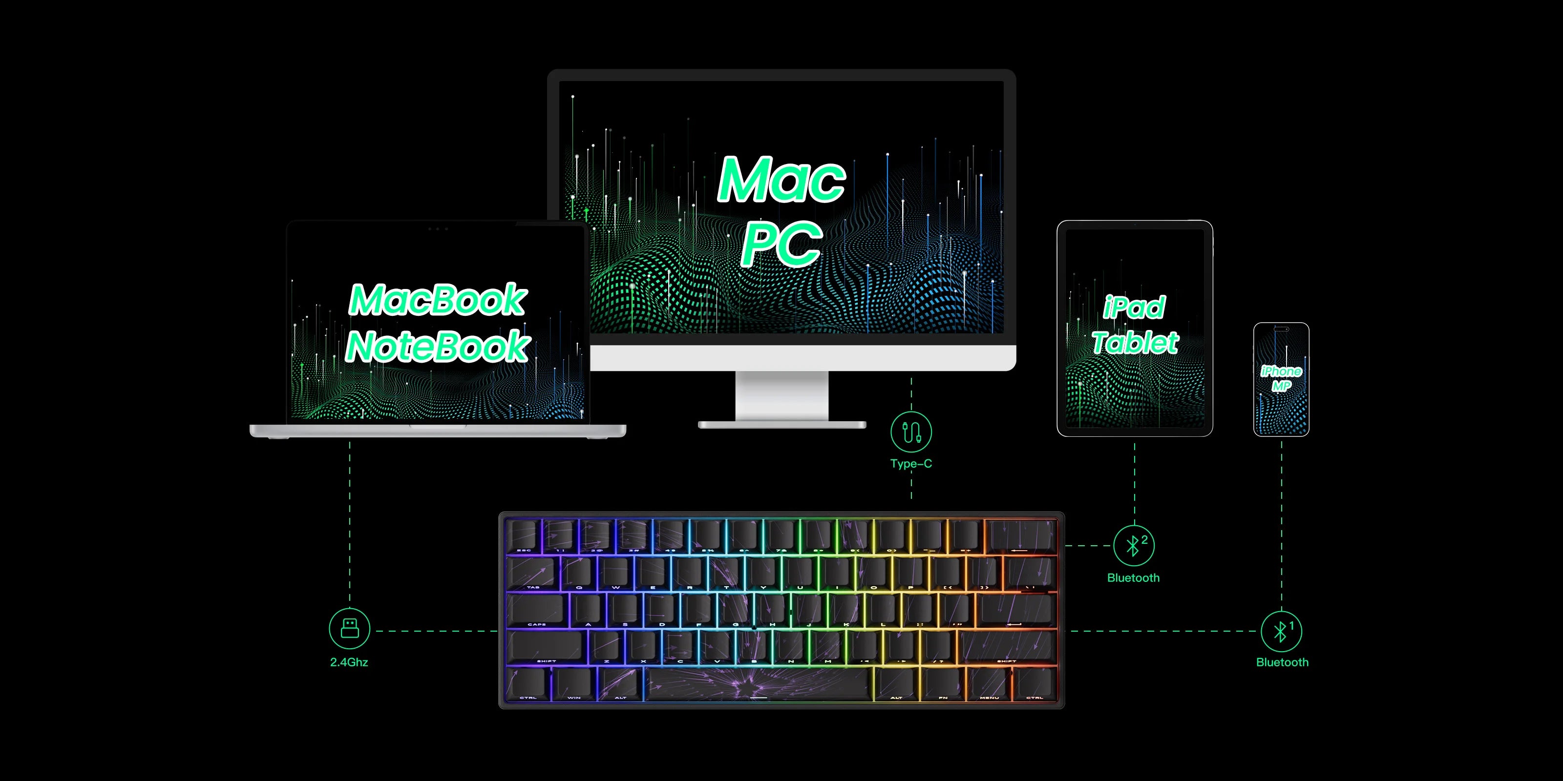 60% Magnetic Switch Gaming Keyboard with Rapid Trigger & 8K ARGB