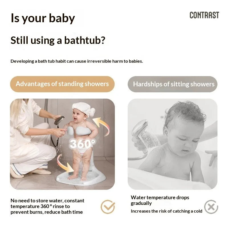 Portable Foldable Baby Bathtub – Non-Slip Space-Saving Bath Tub for Newborns & Toddlers