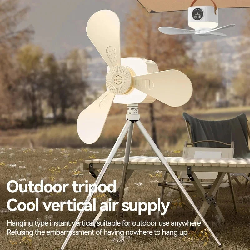2026 Portable Rechargeable Hanging Ceiling Fan – USB Wireless Fan for Dorm & Camping