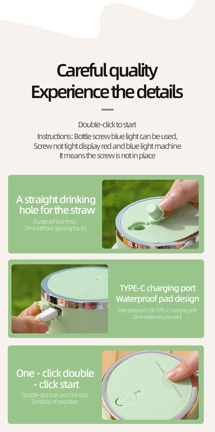 Portable Wireless Electric Juicer Cup  Blender