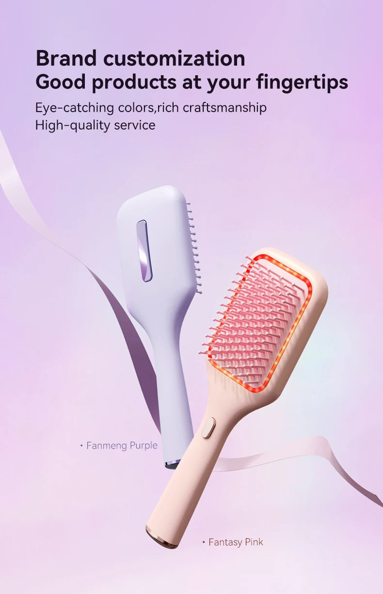 2025 New Vibration Scalp Massage Red Light Guide Comb Hair Growth Care