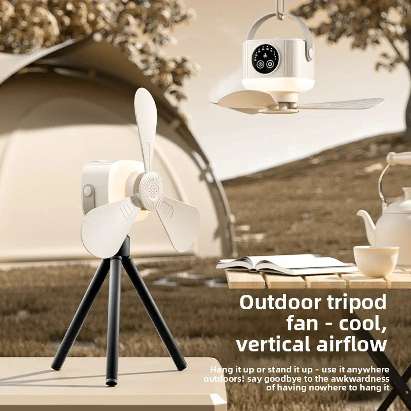 2026 Portable Rechargeable Hanging Ceiling Fan – USB Wireless Fan for Dorm & Camping