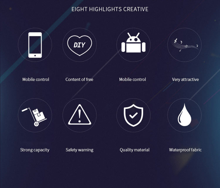 Smart LED Display Laptop Backpack for Travel & School (15.6")