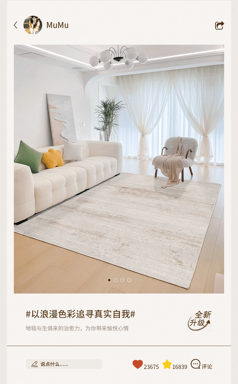 Italian Minimalist Carpets for Living Room Light Luxury Bedroom Decor Plush Carpet Fluffy Soft Large Area Rug Home Cloakroom Mat