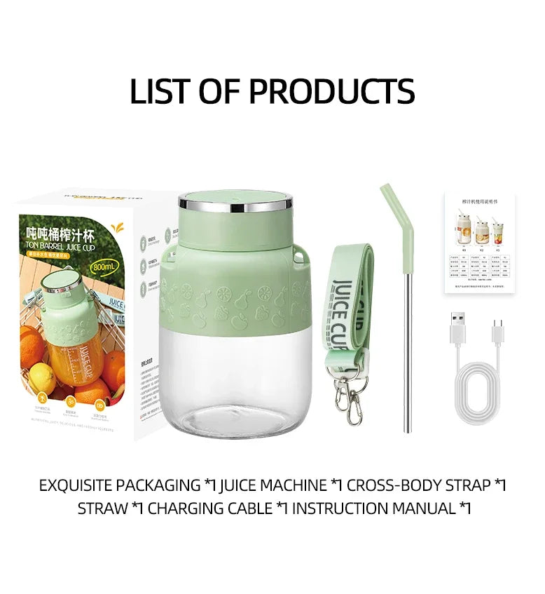 Portable Wireless Electric Juicer Cup  Blender