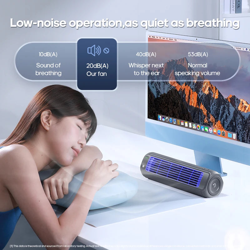 Portable 3-Speed Mini Air Circulator Fan with 2000mAh Battery