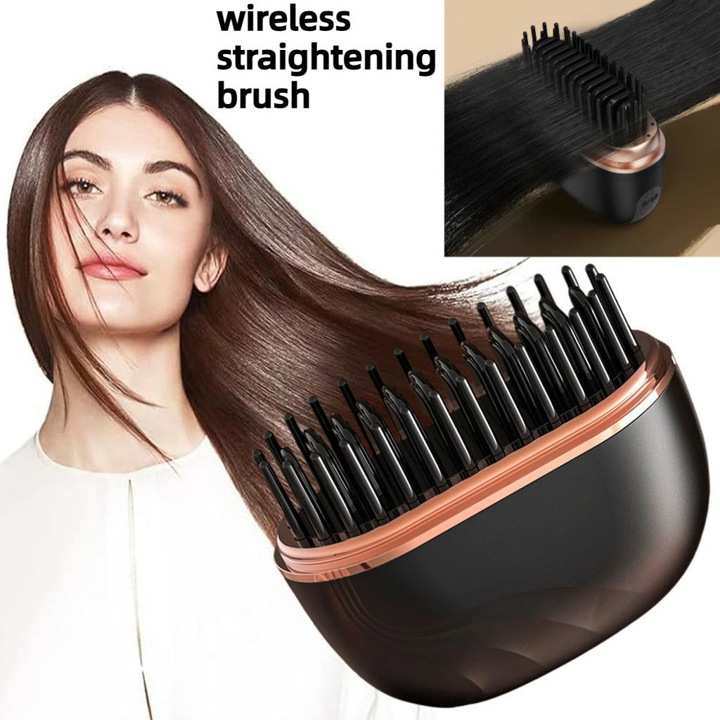 Wireless Mini Hair Straightening Comb & Portable Hair Styler