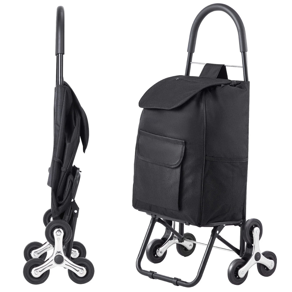 Foldable Stair Climbing Shopping Cart 36L Heavy Duty Trolley