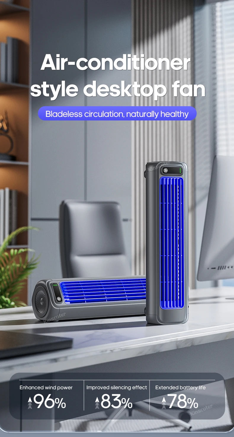 Portable 3-Speed Mini Air Circulator Fan with 2000mAh Battery