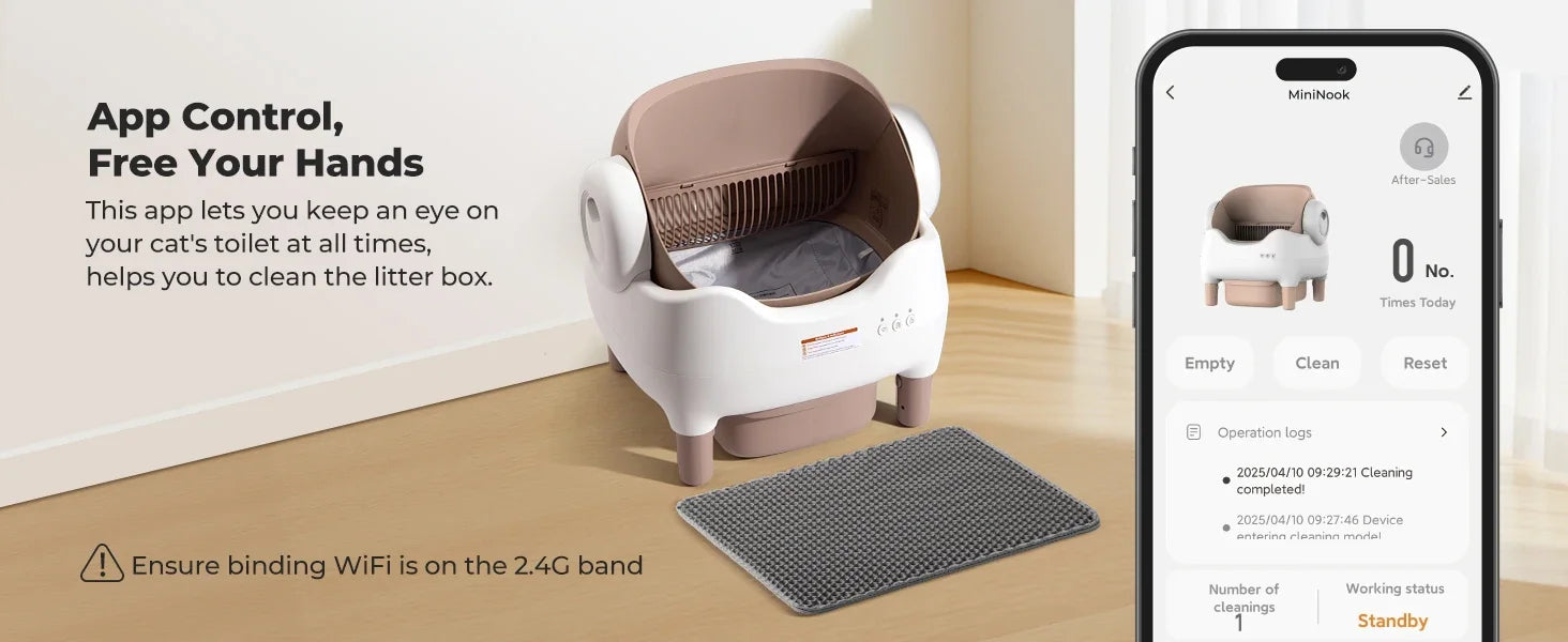 Smart Self-Cleaning Cat Litter Box with App Control & Odor Control