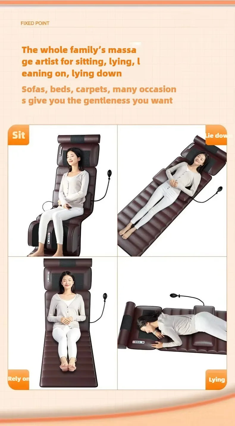 Electric Full Body Massage Mattress – Heating, Airbag & Vibration Massage Cushion