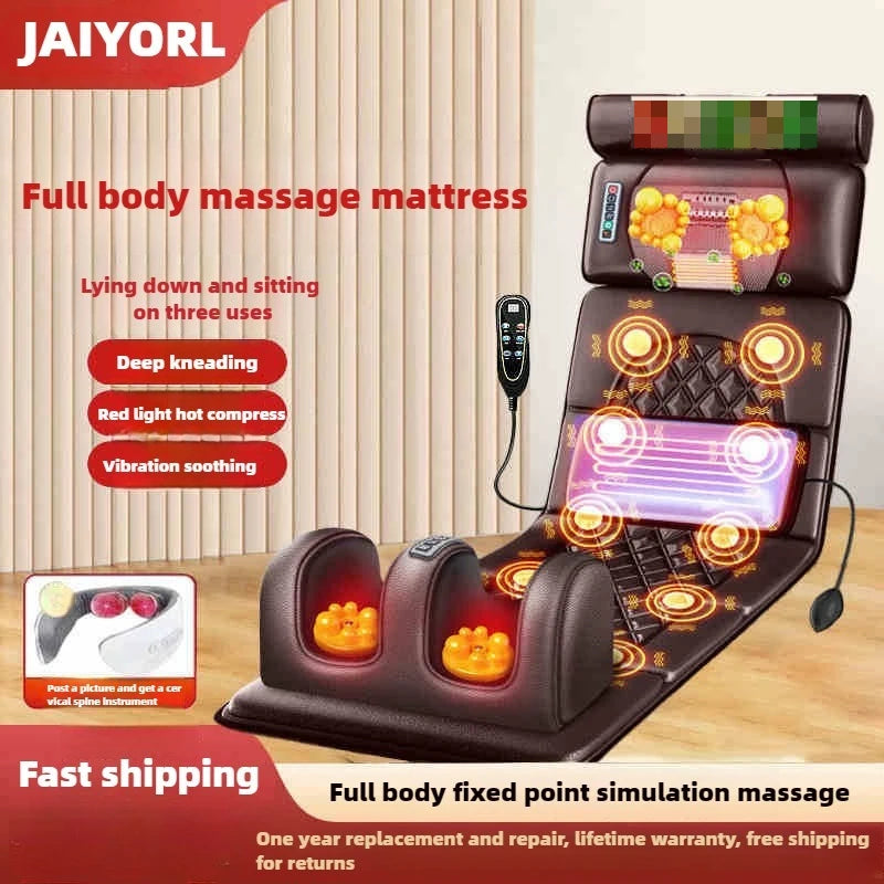 Electric Full Body Massage Mattress – Heating, Airbag & Vibration Massage Cushion