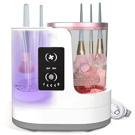 Automatic Makeup Brush Cleaner & Dryer – Rechargeable Cleaning Machine