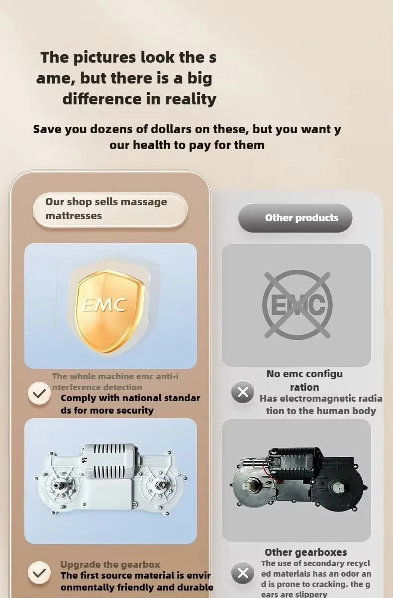 Electric Full Body Massage Mattress – Heating, Airbag & Vibration Massage Cushion