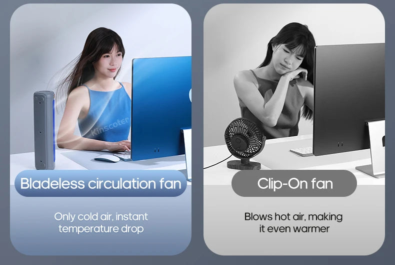 Portable 3-Speed Mini Air Circulator Fan with 2000mAh Battery