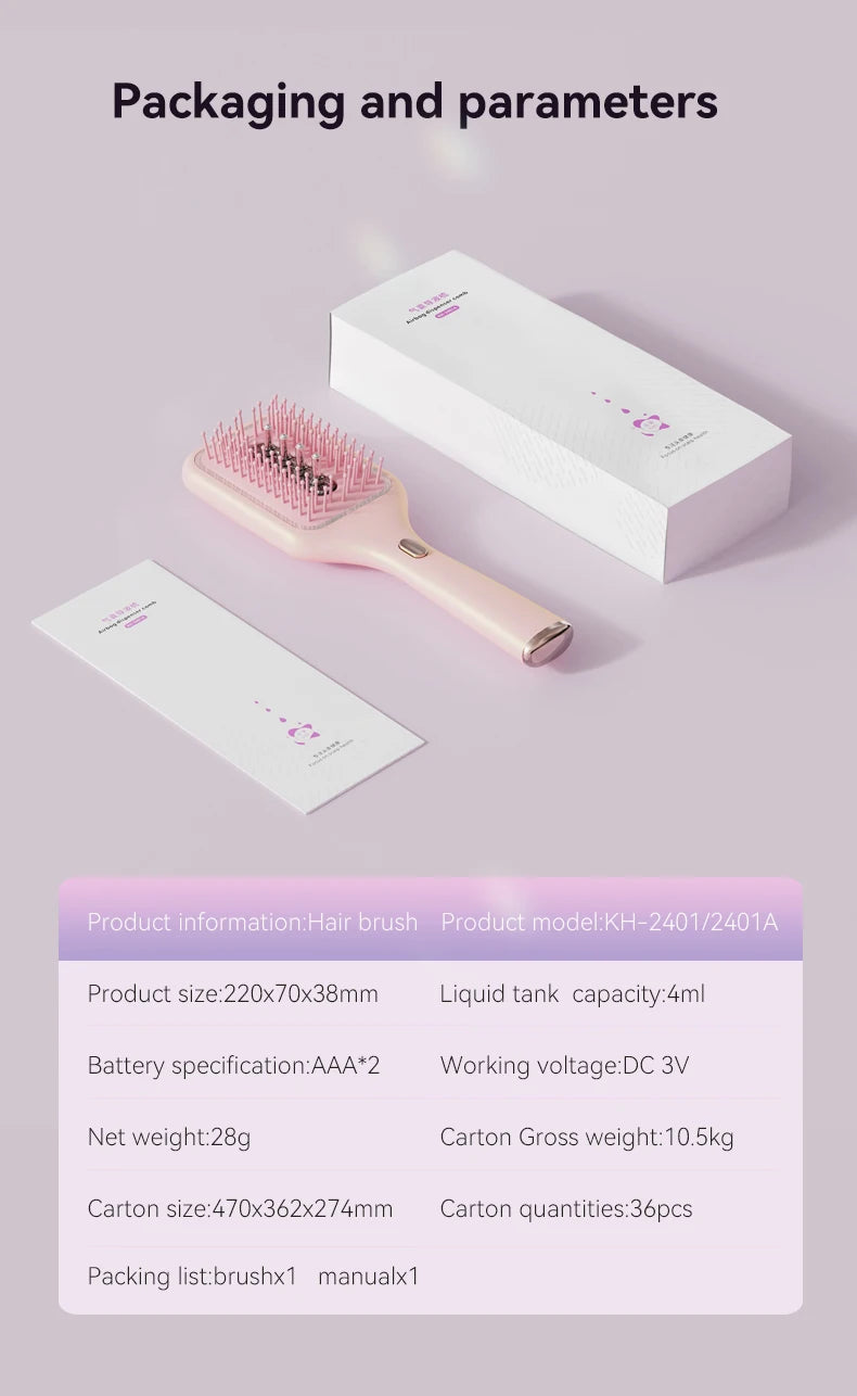 2025 New Vibration Scalp Massage Red Light Guide Comb Hair Growth Care