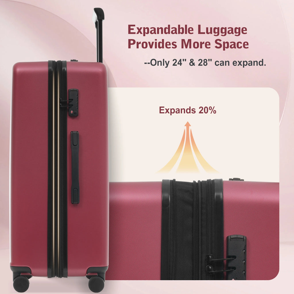 5-Piece Hardside Luggage Set with Front Opening & Spinner Wheels
