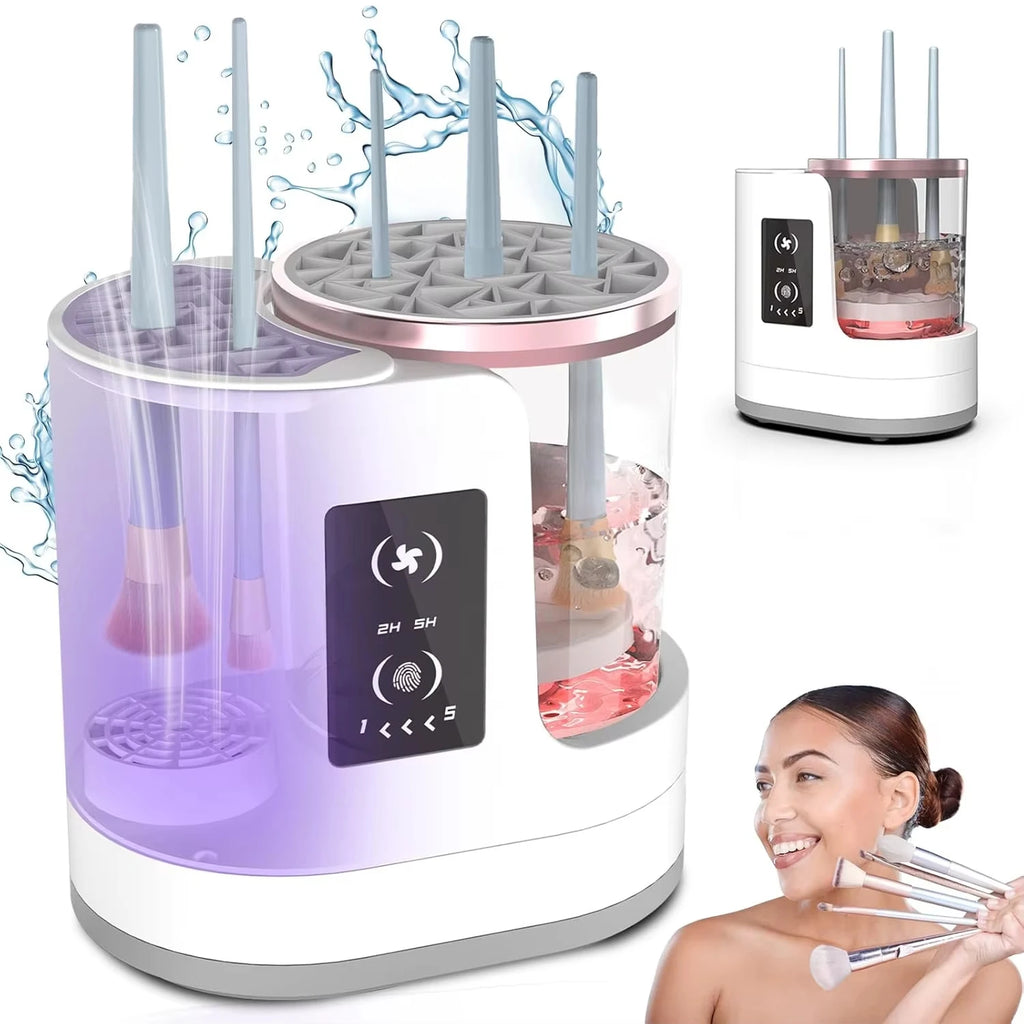 Automatic Makeup Brush Cleaner & Dryer – Rechargeable Cleaning Machine