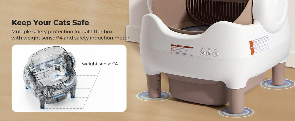 Smart Self-Cleaning Cat Litter Box with App Control & Odor Control