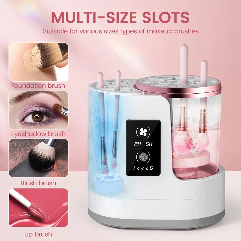 Automatic Makeup Brush Cleaner & Dryer – Rechargeable Cleaning Machine