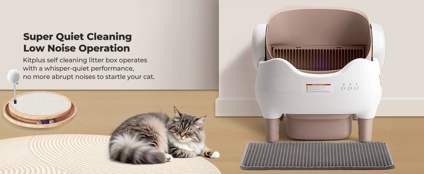 Smart Self-Cleaning Cat Litter Box with App Control & Odor Control