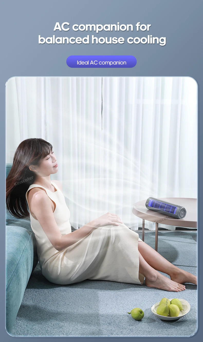Portable 3-Speed Mini Air Circulator Fan with 2000mAh Battery