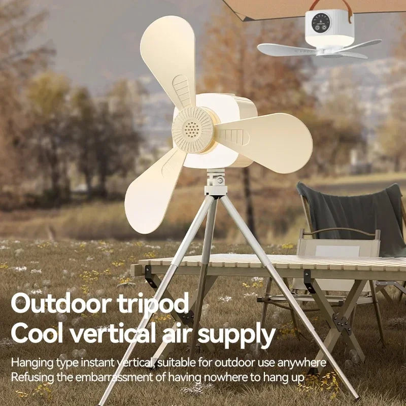 2026 Portable Rechargeable Hanging Ceiling Fan – USB Wireless Fan for Dorm & Camping