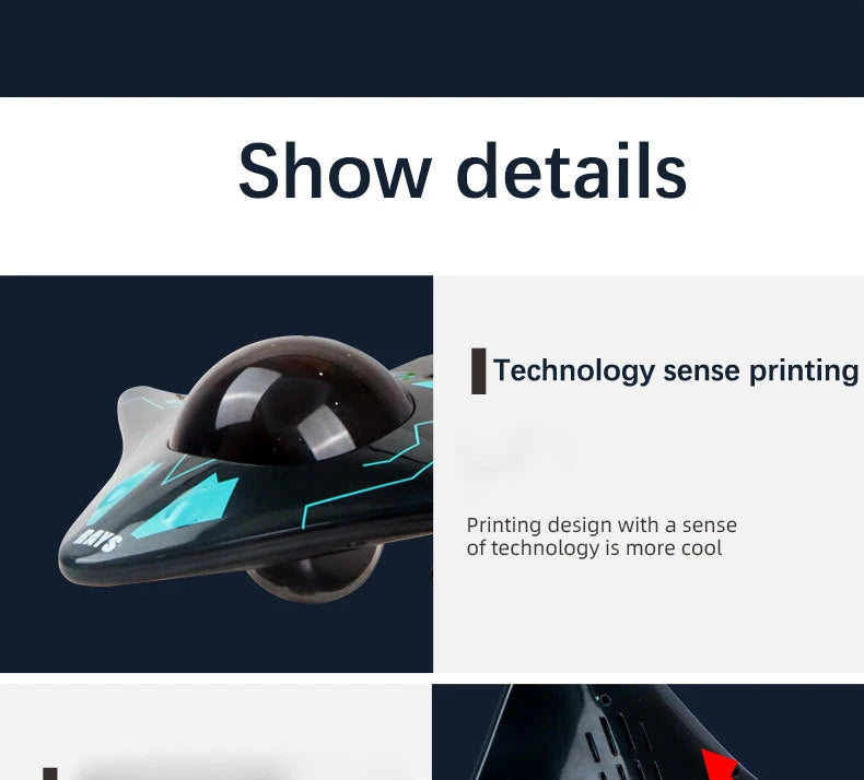 RC Boat Submarine with Camera Underwater 6CH Remote Control Wifi FPV Remote Control Boats Radio Control Toys for Boyts Kid Gifts