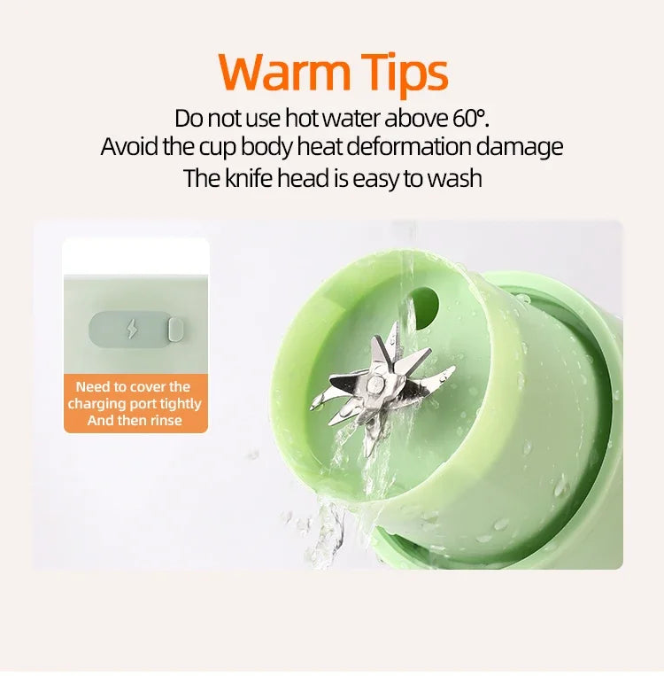 Portable Wireless Electric Juicer Cup  Blender