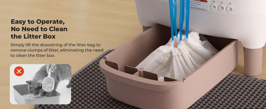 Smart Self-Cleaning Cat Litter Box with App Control & Odor Control