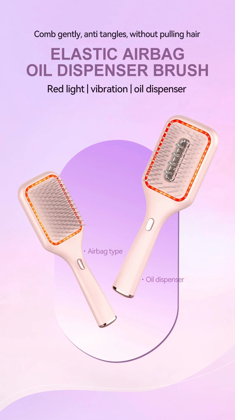 2025 New Vibration Scalp Massage Red Light Guide Comb Hair Growth Care