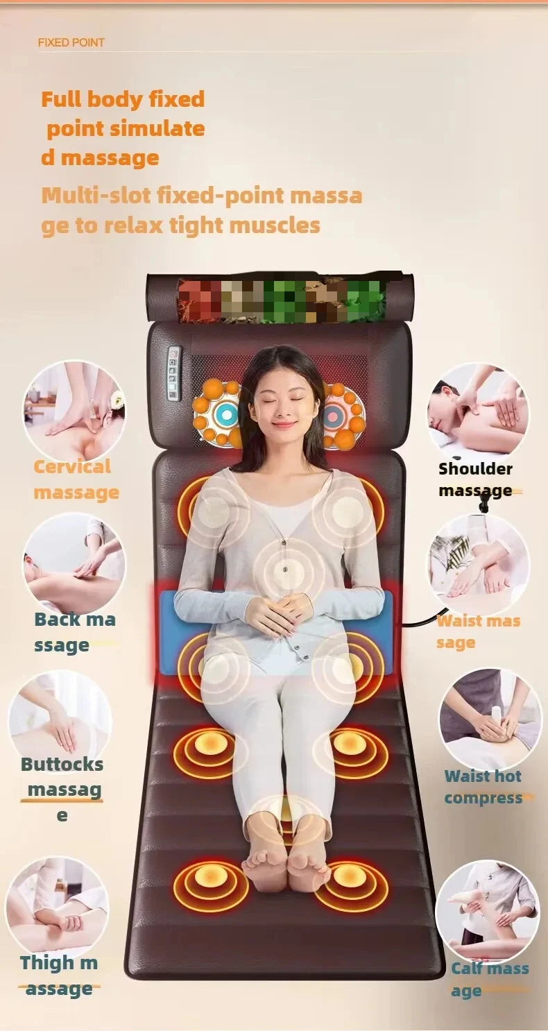 Electric Full Body Massage Mattress – Heating, Airbag & Vibration Massage Cushion