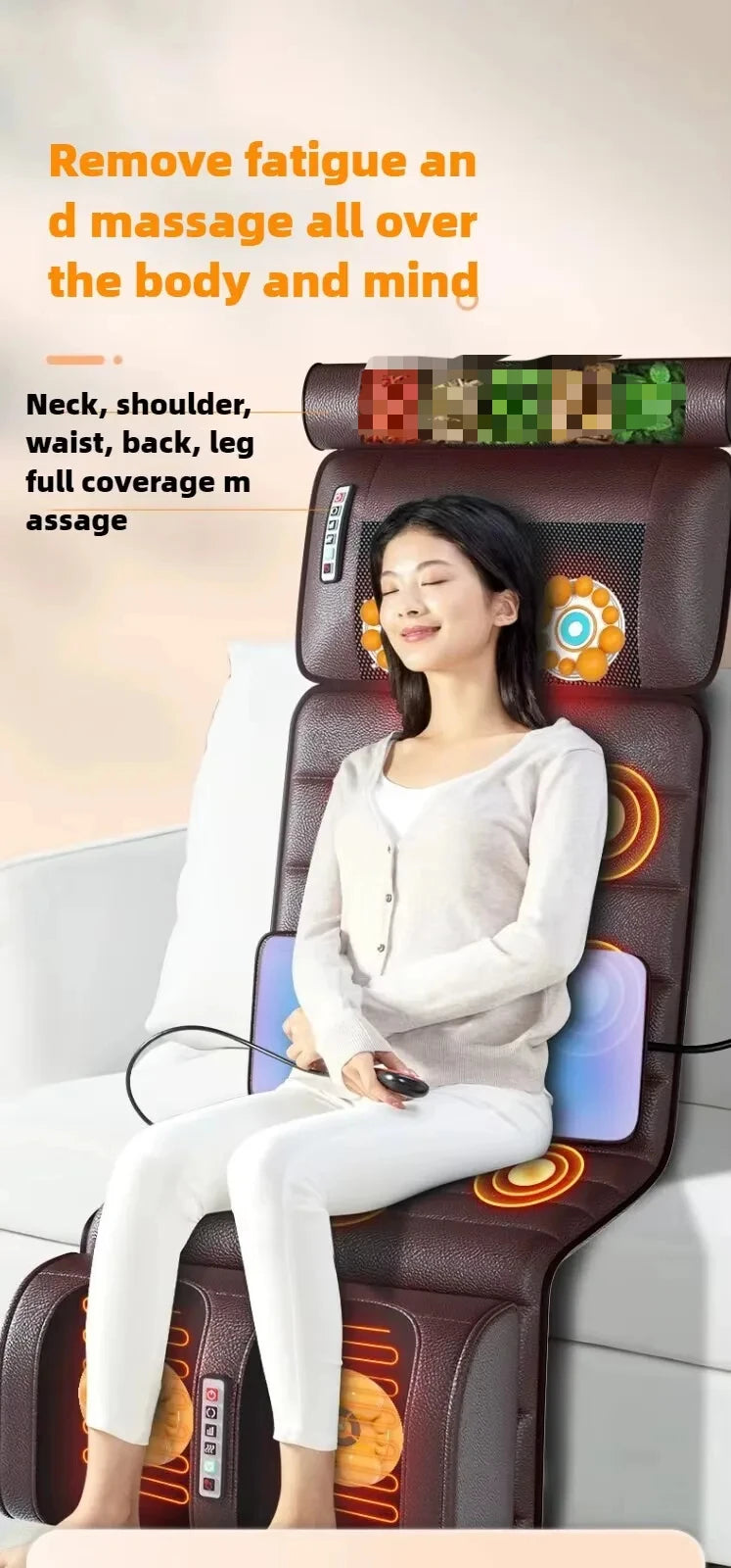 Electric Full Body Massage Mattress – Heating, Airbag & Vibration Massage Cushion