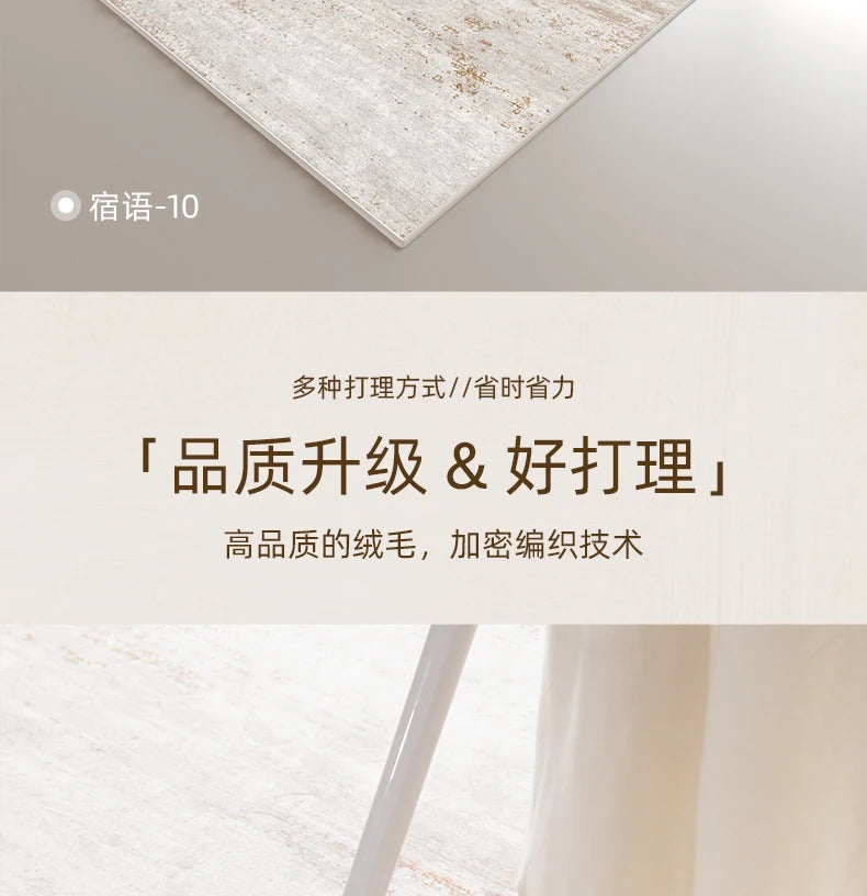 Italian Minimalist Carpets for Living Room Light Luxury Bedroom Decor Plush Carpet Fluffy Soft Large Area Rug Home Cloakroom Mat