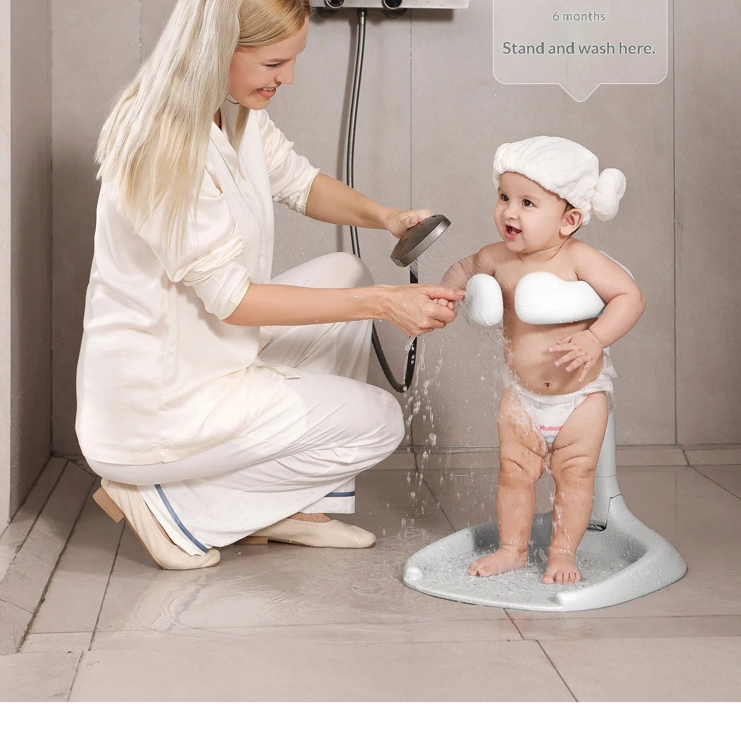 Portable Foldable Baby Bathtub – Non-Slip Space-Saving Bath Tub for Newborns & Toddlers