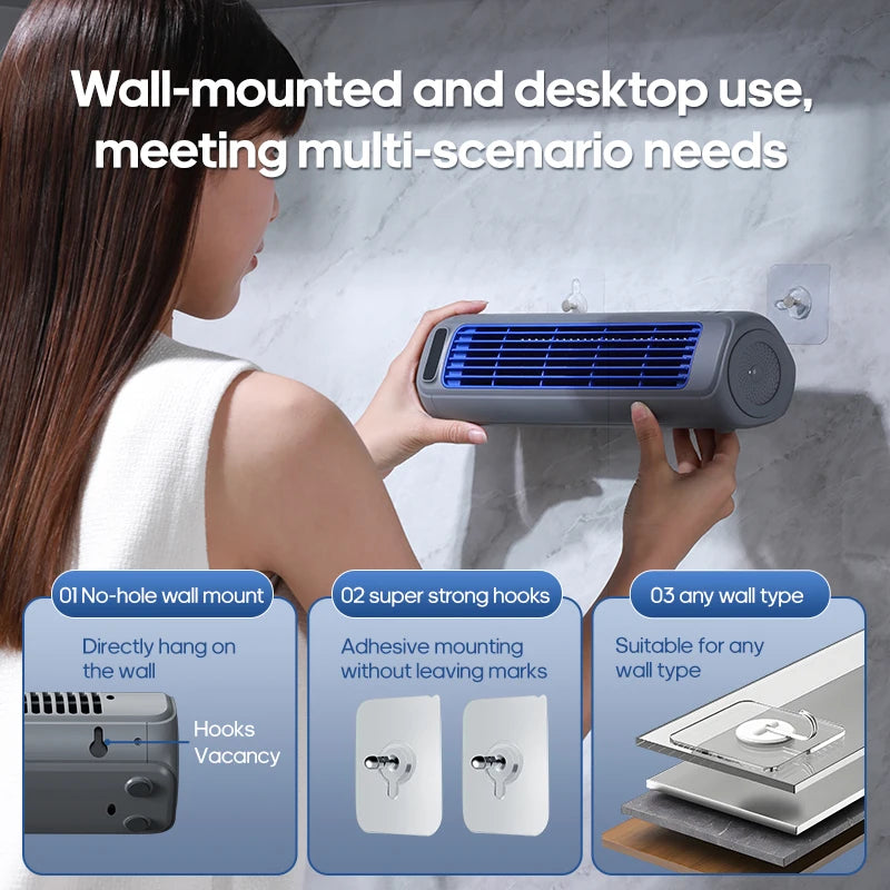 Portable 3-Speed Mini Air Circulator Fan with 2000mAh Battery