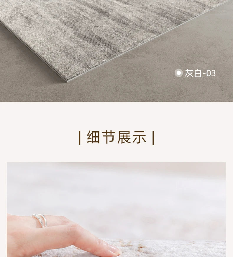 Italian Minimalist Carpets for Living Room Light Luxury Bedroom Decor Plush Carpet Fluffy Soft Large Area Rug Home Cloakroom Mat